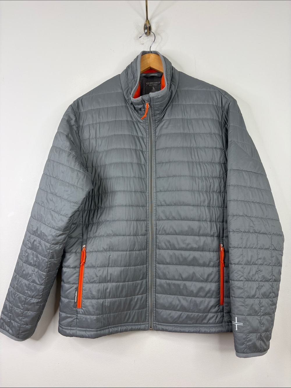 Icebreaker Stratus MerinoLOFT Jacket Mens Large Gray Insulated Wool Puffer